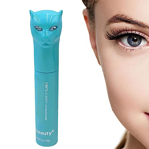 Wasserfester Eyeliner-Stift,Leoparden-Gel-Eyeliner-Stift | Superfeine, langanhaltende, hochpigmentierte Farbe – Professioneller schwarzer Flüssig-Eyeliner für Frauen und Mädchen Povanjer von Povanjer