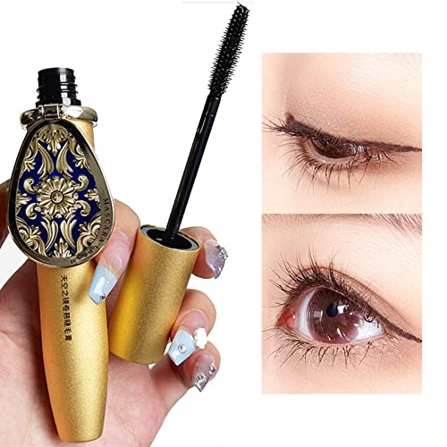 Wimperntusche Schwarz | 8 g volumenaufbauende wasserfeste Wimperntusche | Verlängernde Mascara, definierende Curling Mascara, multiplizierende, aufbaubare Formel für Frauen Povanjer von Povanjer