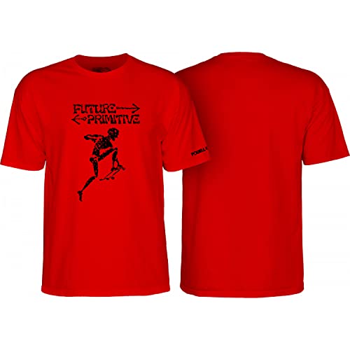 Powell Peralta Skateboard Shirt Future Primitive Red, Rot/Ausflug, einfarbig (Getaway Solids), L von Powell Peralta