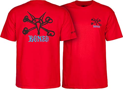 Powell Peralta Skelett-T-Shirts, Rot/Ausflug, einfarbig (Getaway Solids), XXL von Powell Peralta