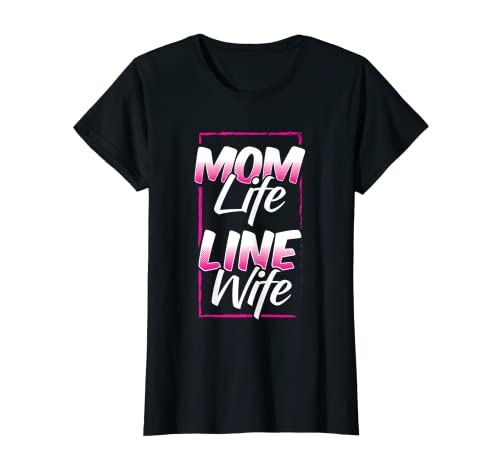 Damen Mom Life Linewife Funny Lineworker's Wives Elektriker T-Shirt von Power Lineman Wife Gifts