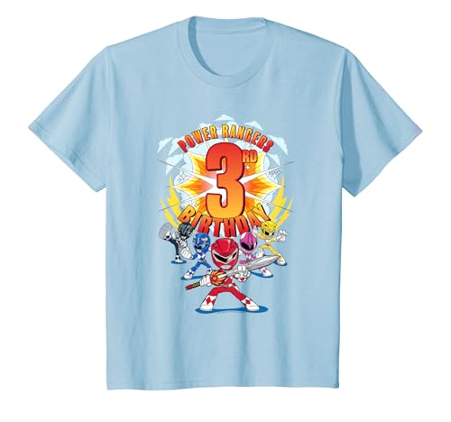 Kinder Power Rangers 3rd Birthday Power Pose Group T-Shirt von Power Rangers