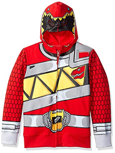 Power Rangers Little Red Ranger Kostüm Hoodie, Jungen, Größen 4-7-Saban, Rot/Ausflug, einfarbig (Getaway Solids), L von Power Rangers