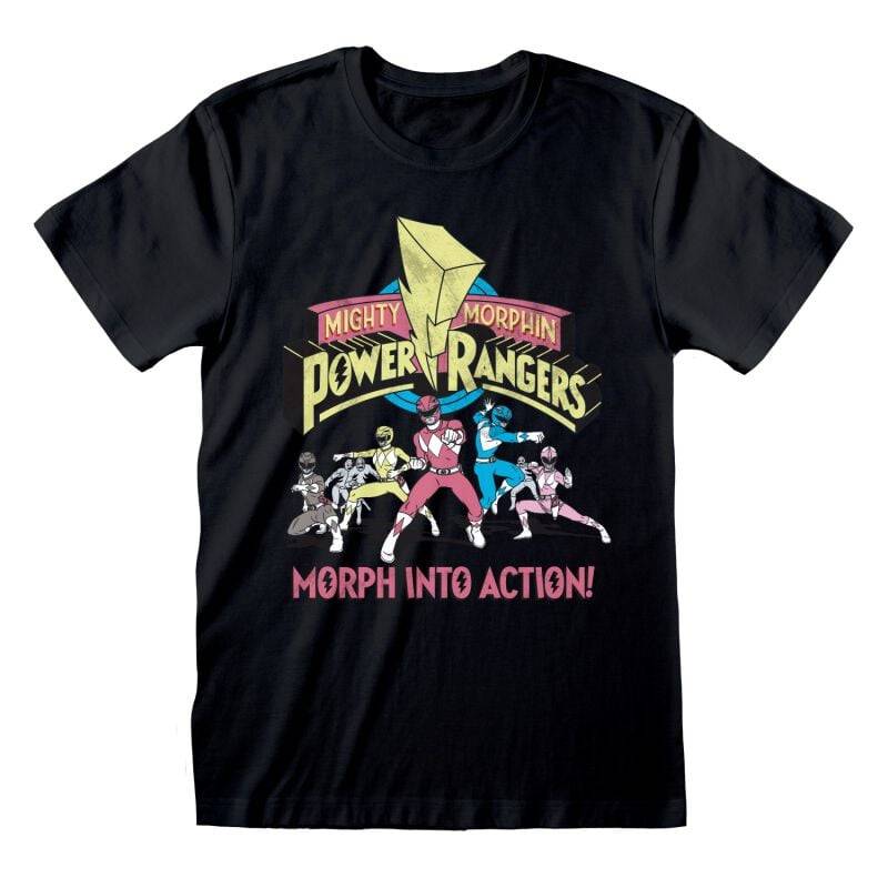 Power Rangers Morph Into Action T-Shirt schwarz in L von Power Rangers
