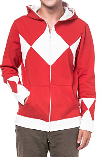 Power Rangers Red Hooded Costume Sweatshirt (Adult XXX-Large) von Power Rangers