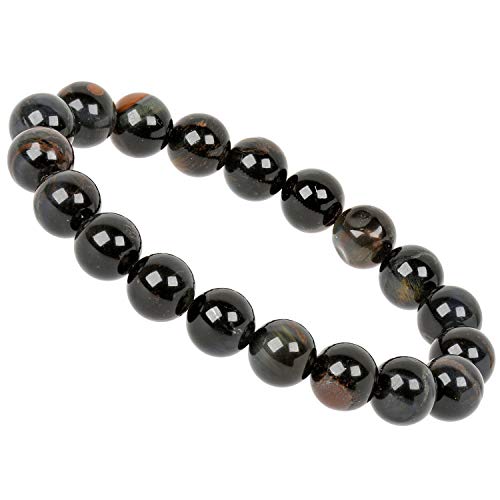 ELEDORO PowerBead Damen-Armband Stretch aus Edelstein Perlen 10mm Falkenauge von ELEDORO