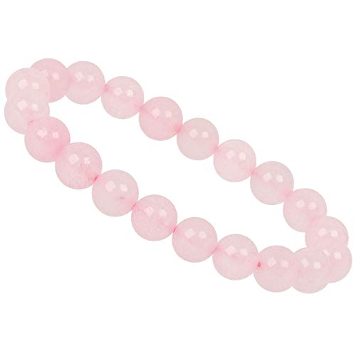 ELEDORO PowerBead Damen-Armband Stretch aus Edelstein Perlen 10mm Rosenquarz für Damen von ELEDORO