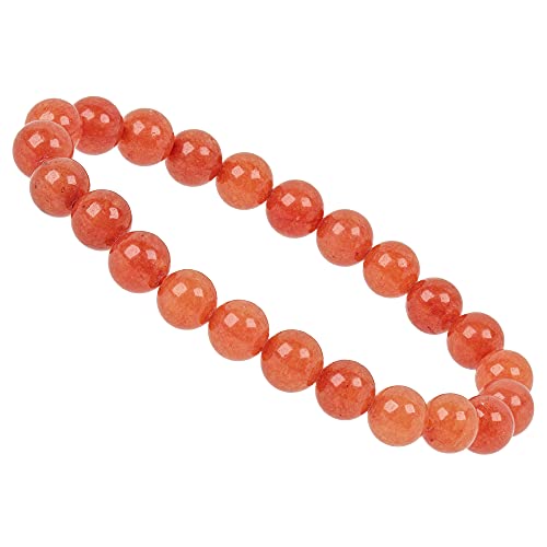 ELEDORO PowerBead Damen-Armband Stretch aus Edelstein Perlen 8mm mit Aventurin orange von ELEDORO