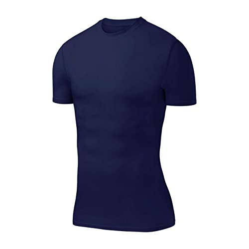 PowerLayer Herren Kompressionsshirt/Funktionsshirt - Kurzarm - Dunkelblau, M von PowerLayer