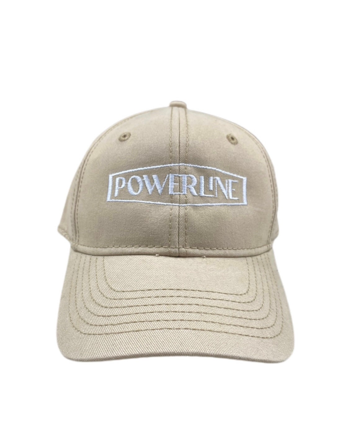 Powerline Baseball Cap Khaki Tan Und Weiß Verstellbarer Hut Powerline Baseball Cap Khaki Tan Und Weiß Verstellbarer Hut von PowerLineApparel