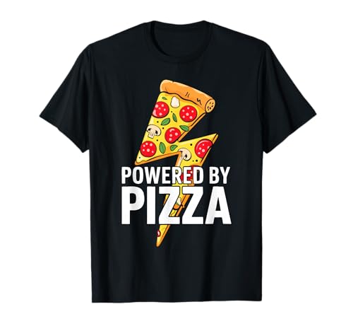 Powered by Pizza Shirt für Herren, Damen und Kinder, Pizzaliebhaber T-Shirt von Powered By Pizza Shirts