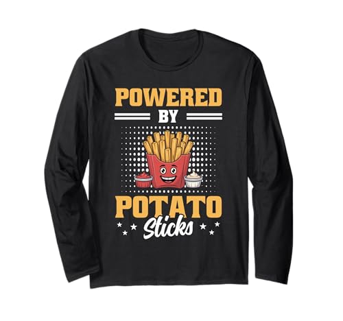 Lustiges Fast Food Pommes Apparel Für Männer Und Frauen Langarmshirt von Powered By Potato Sticks