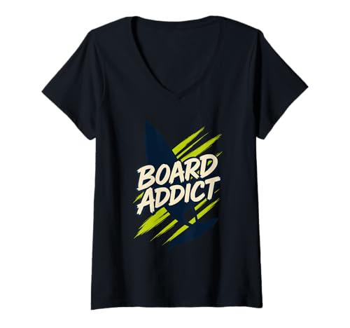Damen Eat Sleep Windsurf Repeat Board Addict Tribe Emblem im Retro-Look T-Shirt mit V-Ausschnitt Damen Eat Sleep Windsurf Repeat Board Addict Tribe Emblem im Retro-Look T-Shirt mit V-Ausschnitt von Powered by Wind Surf Crew Extreme Sailboard Tribe