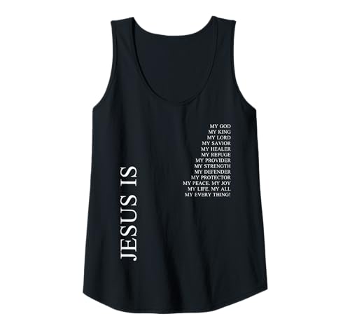 Damen Jesus ist Mein Alles — Minimaler christlicher Glaube Tank Top von Powerful Christian Statement of Faith Jesus