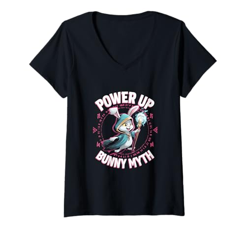 Damen Fitness Bunny Muscle Beasts Power Up Bunny Myth Lustiges Kaninchen T-Shirt mit V-Ausschnitt Damen Fitness Bunny Muscle Beasts Power Up Bunny Myth Lustiges Kaninchen T-Shirt mit V-Ausschnitt von Powerful Creature Training Gym Workout Lovers Tees