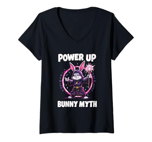 Damen Fitness Bunny Muscle Beasts Power Up Bunny Myth Lustiges Kaninchen T-Shirt mit V-Ausschnitt Damen Fitness Bunny Muscle Beasts Power Up Bunny Myth Lustiges Kaninchen T-Shirt mit V-Ausschnitt von Powerful Creature Training Gym Workout Lovers Tees