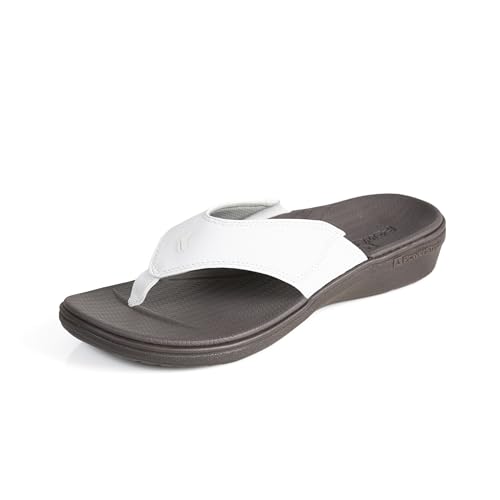 PowerStep Archwear Damen Arch Supporting Thong Sandalen Frauen Orthotic Casual Dress Flip Flop Stoßdämpfende Sohle Plantarfasziitis Relief Neutral Arch Leicht Rutschfeste Lauffläche Weiß 11 von Powerstep
