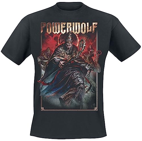 Powerwolf Blood of The Saints Männer T-Shirt schwarz XXL 100% Baumwolle Band-Merch, Bands von Powerwolf