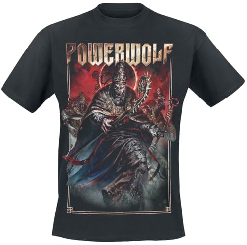 Powerwolf Blood of The Saints Männer T-Shirt schwarz XXL 100% Baumwolle Band-Merch, Bands von Powerwolf