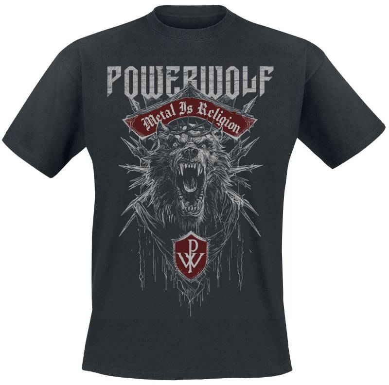 Powerwolf Chaos Crest T-Shirt schwarz in XXL von Powerwolf