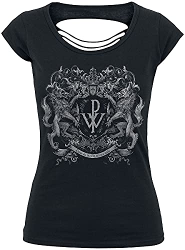 Powerwolf Crest Frauen T-Shirt schwarz XL 100% Baumwolle Band-Merch, Bands von Powerwolf