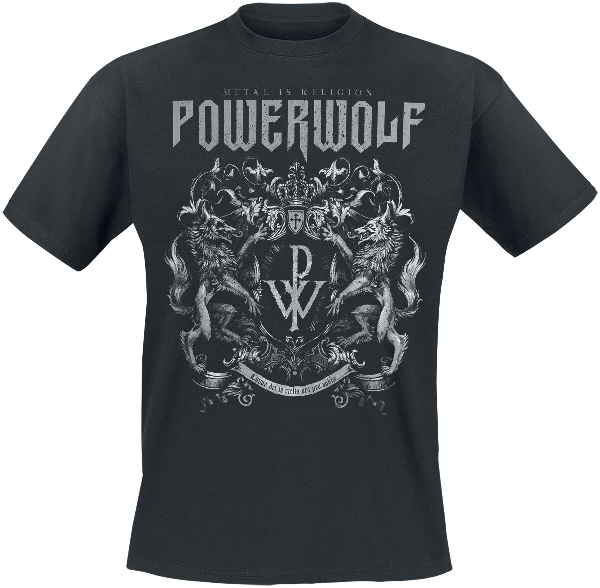 Powerwolf Crest - Metal Is Religion - Heavyweight T-Shirt schwarz in 5XL von Powerwolf