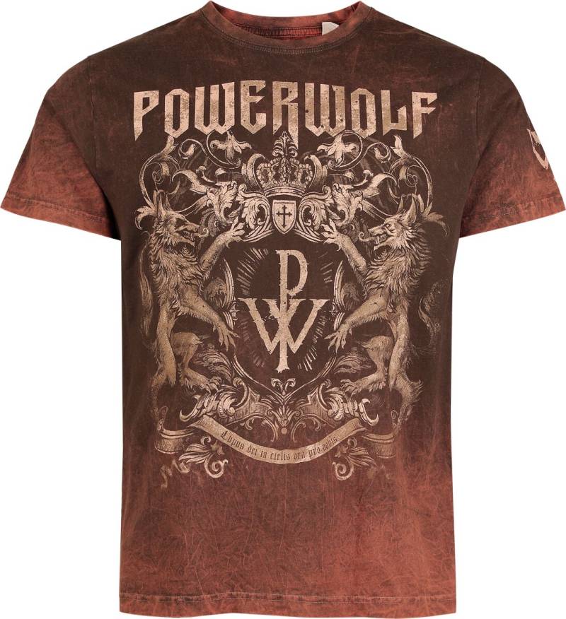 Powerwolf Crest T-Shirt rost in L von Powerwolf