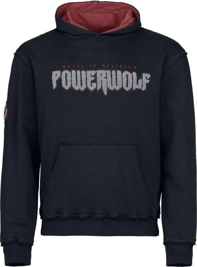 Powerwolf Kapuzenpullover - Logo - S bis 5XL - für Männer - Größe 5XL - schwarz/dunkelrot  - EMP exklusives Merchandise! von Powerwolf