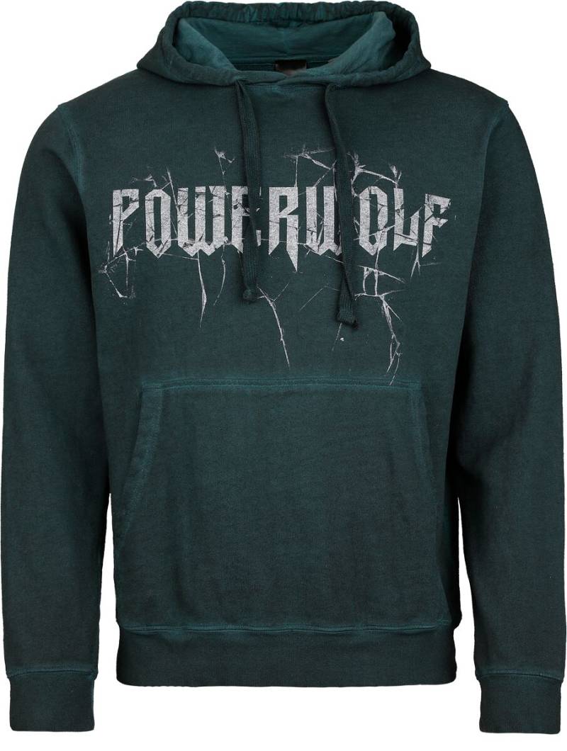 Powerwolf Kapuzenpullover - Wolfhead - S bis XXL - für Damen - Größe M - petrol  - EMP exklusives Merchandise! von Powerwolf