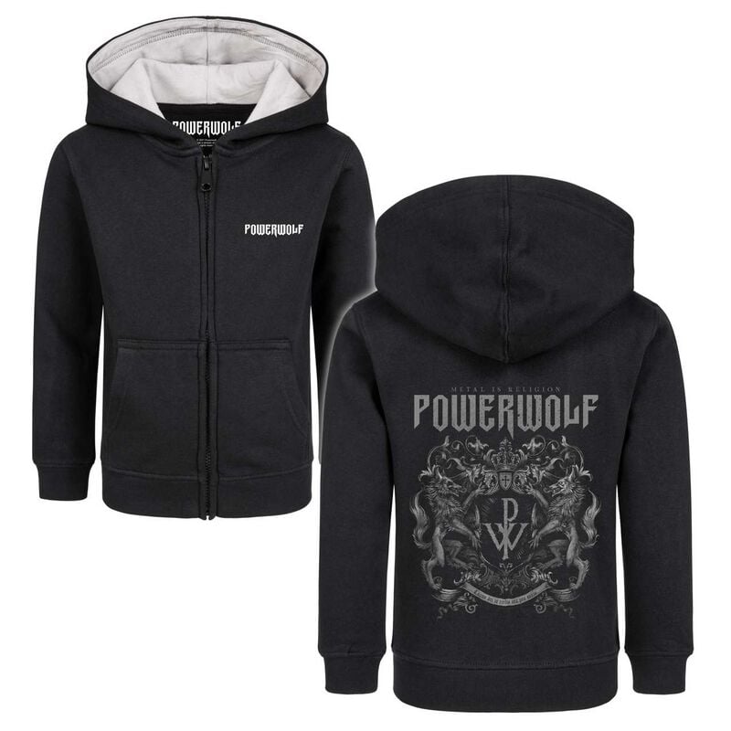 Powerwolf Kinder-Kapuzenjacke für Kinder - Metal-Kids - Crest - für Mädchen & Jungen - schwarz - Lizenziertes Merchandise! Powerwolf Kinder-Kapuzenjacke für Kinder - Metal-Kids - Crest - für Mädchen & Jungen - schwarz - Lizenziertes Merchandise! von Powerwolf