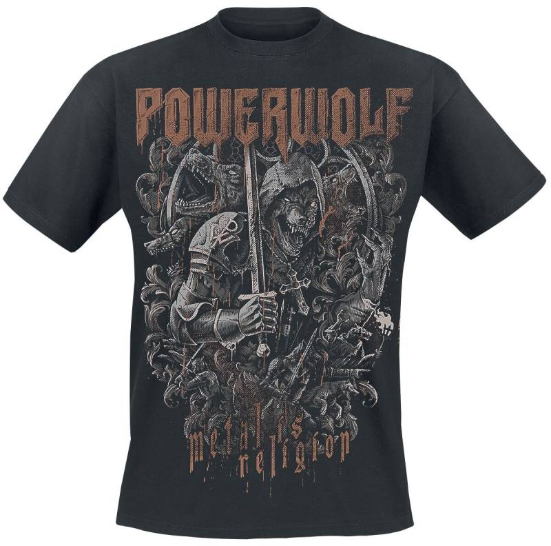 Powerwolf Knights And Wolves T-Shirt schwarz in 5XL von Powerwolf