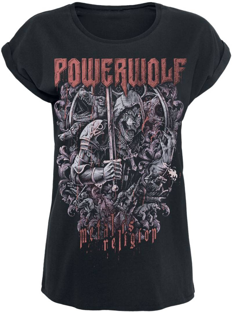 Powerwolf Knights And Wolves T-Shirt schwarz in S von Powerwolf