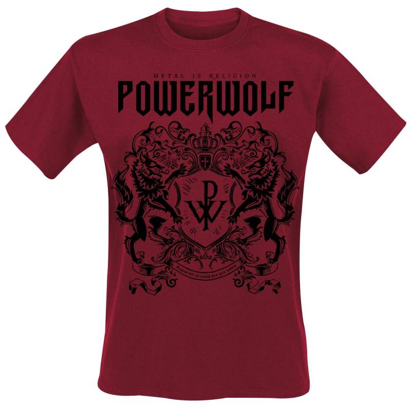 Powerwolf Logo (red) T-Shirt rot in XXL von Powerwolf
