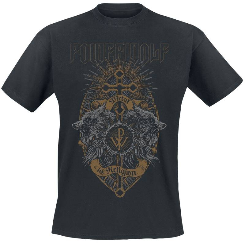 Powerwolf T-Shirt - Crest Wolves - S bis XXL - für Männer - Größe XXL - schwarz  - Lizenziertes Merchandise! von Powerwolf