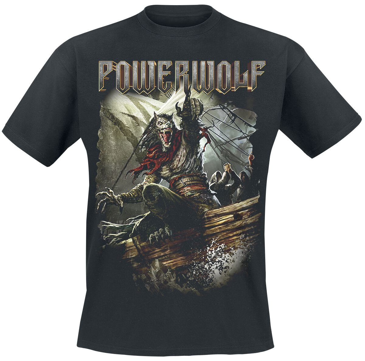 Powerwolf T-Shirt - Sainted By The Storm - S bis 3XL - für Männer - Größe M - schwarz  - Lizenziertes Merchandise! von Powerwolf