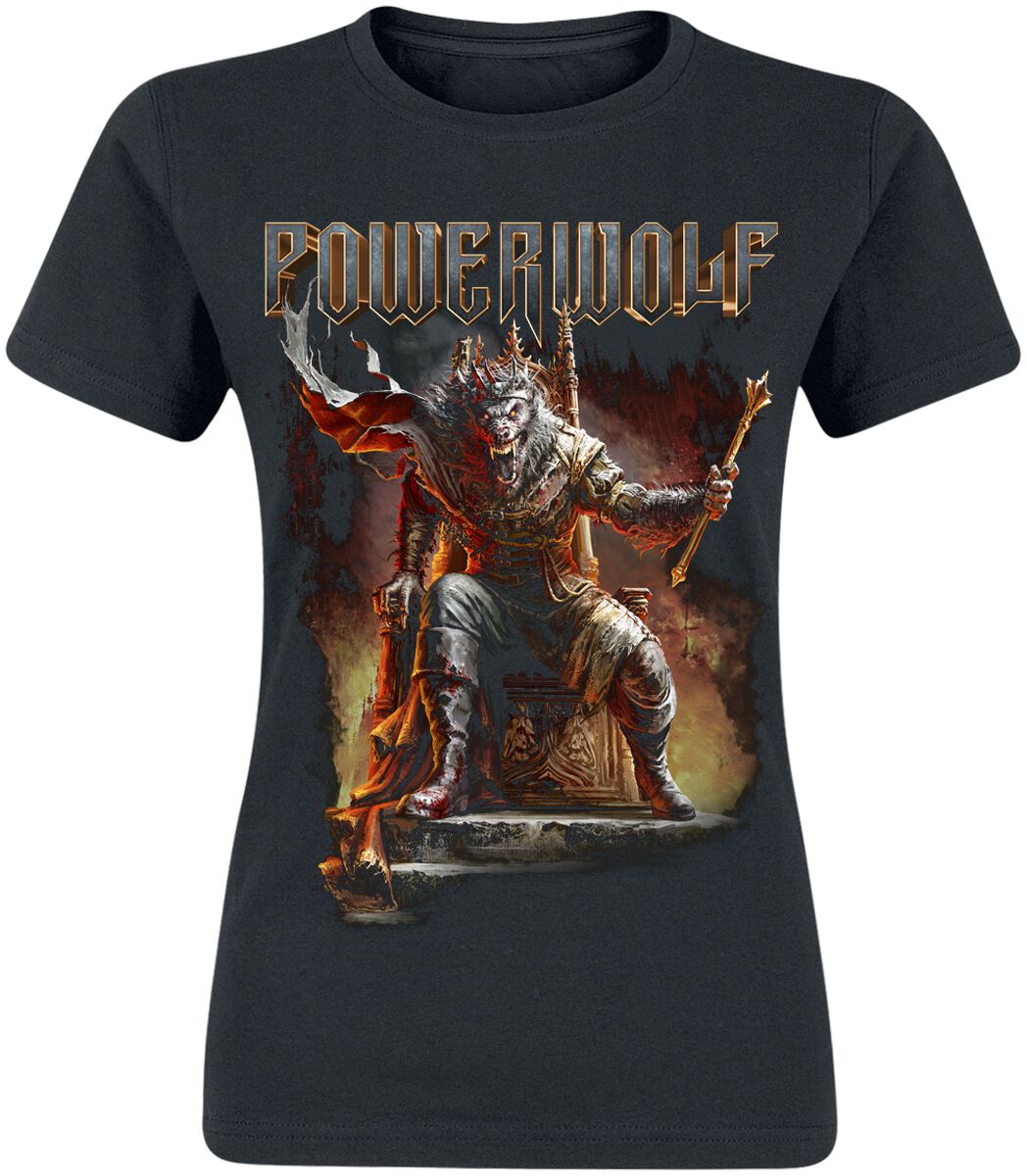 Powerwolf T-Shirt - Wake Up The Wicked - S bis XXL - für Damen - Größe L - schwarz  - Lizenziertes Merchandise! von Powerwolf