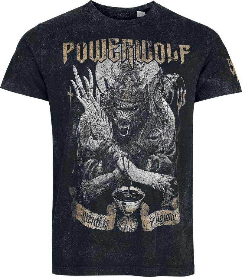 Powerwolf T-Shirt - Wolf vs Angel - S bis 4XL - für Männer - Größe XXL - dunkelgrau  - EMP exklusives Merchandise! von Powerwolf