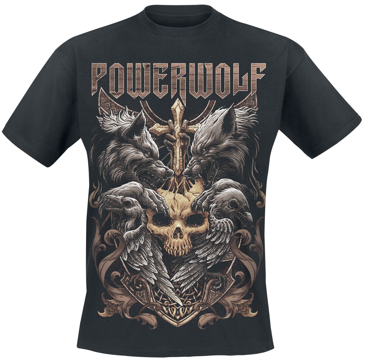 Powerwolf T-Shirt - Wolves & Ravens - S bis 3XL - für Männer - Größe 3XL - schwarz  - EMP exklusives Merchandise! von Powerwolf