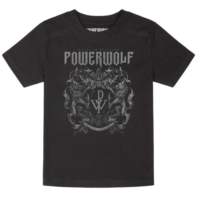 Powerwolf T-Shirt für Kleinkinder - Metal-Kids - Crest - für Mädchen & Jungen - schwarz  - Lizenziertes Merchandise! von Powerwolf