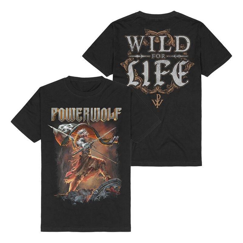 Powerwolf Wild For Life T-Shirt schwarz in S von Powerwolf