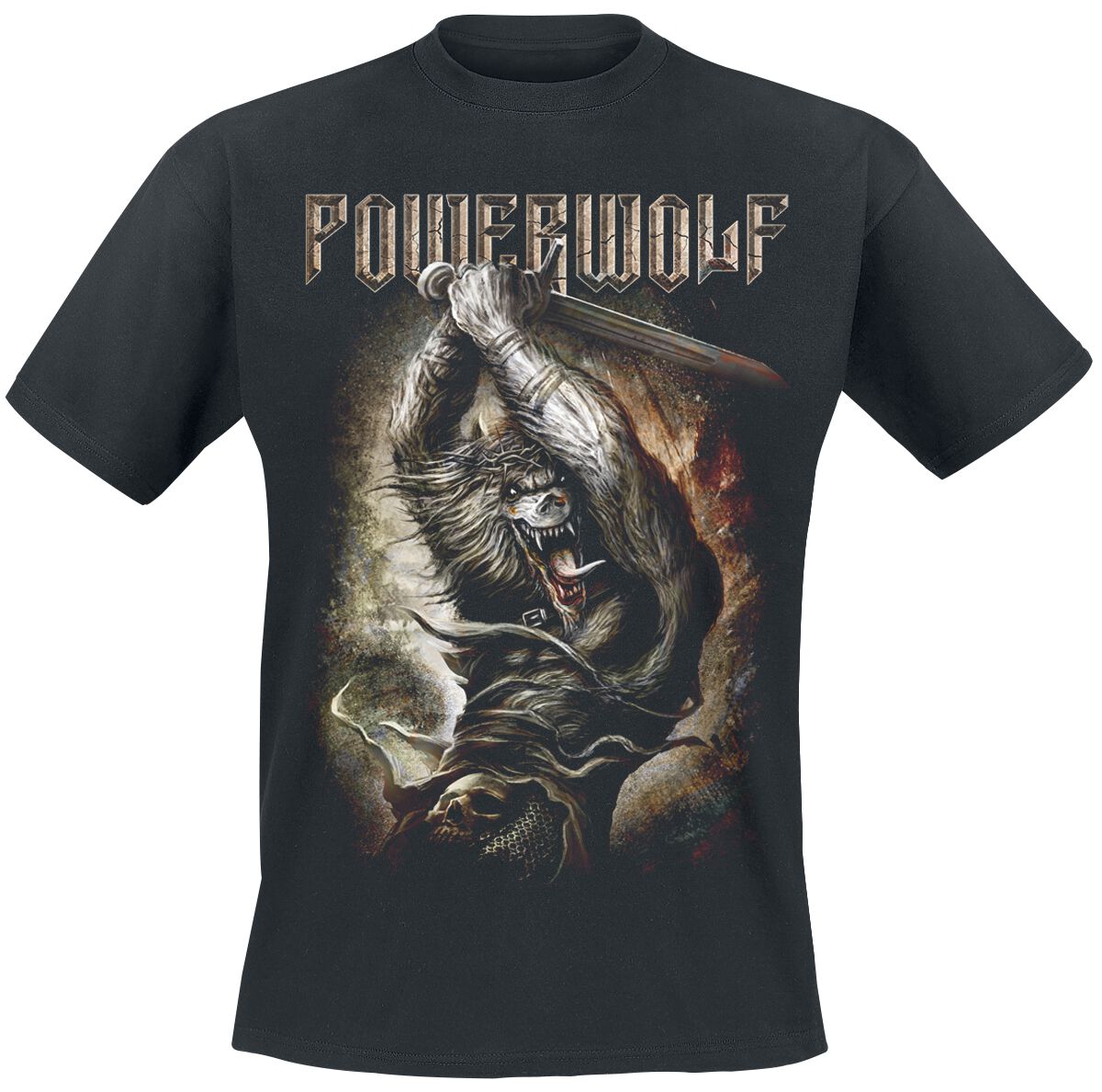 Powerwolf Wolves Of War T-Shirt schwarz in 4XL von Powerwolf