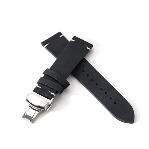 Poyuad 14–22 mm Lederarmband für Uhren, stilvolles und klassisches Universalarmband, verstellbares und austauschbares Zubehör,16 mm von Poyuad