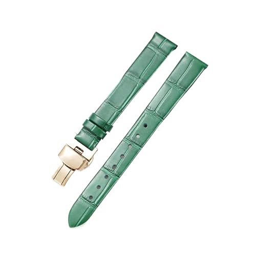 Poyuad 14 mm, 20 mm, 22 mm, Herren-Uhrenarmband aus Leder, Armband mit Bambusstruktur und Schmetterlingsverschluss,16 mm von Poyuad