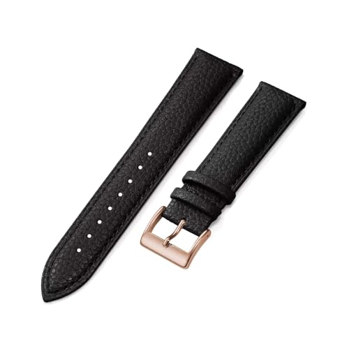 Poyuad 16 mm – 24 mm, Unisex-Uhrenarmband aus Leder, modisches Armband, verstellbares und austauschbares Accessoire,16 mm von Poyuad