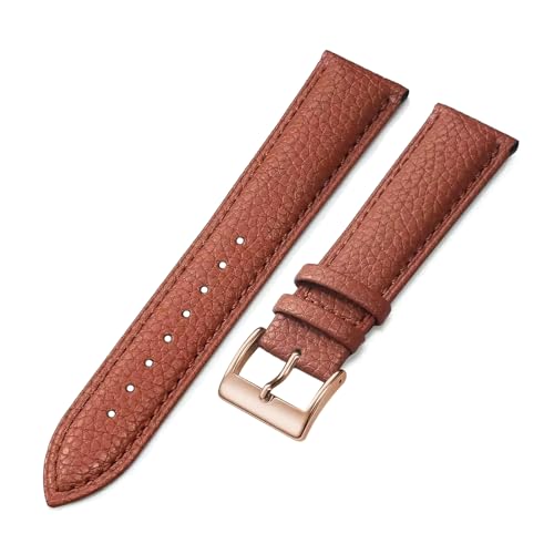 Poyuad 16 mm – 24 mm, Unisex-Uhrenarmband aus Leder, modisches Armband, verstellbares und austauschbares Accessoire,20 mm von Poyuad