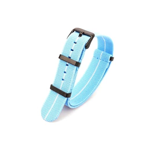 Poyuad 18 mm, 20 mm, 22 mm, 28 cm Länge, waschbares elastisches Nylonband – wasserdichtes Outdoor-Sportarmband für Männer und Frauen,Himmelblau Weiß-Schwarz,20mm Poyuad 18 mm, 20 mm, 22 mm, 28 cm Länge, waschbares elastisches Nylonband – wasserdichtes Outdoor-Sportarmband für Männer und Frauen,Himmelblau Weiß-Schwarz,20mm von Poyuad
