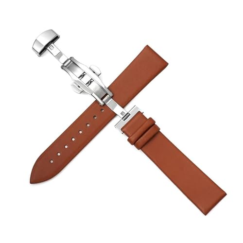 Poyuad 18 mm, 20 mm, 22 mm, Herren-Uhrenarmband aus Wildleder, Universalarmband mit Schmetterlingsverschluss, austauschbares Zubehör,20 mm von Poyuad