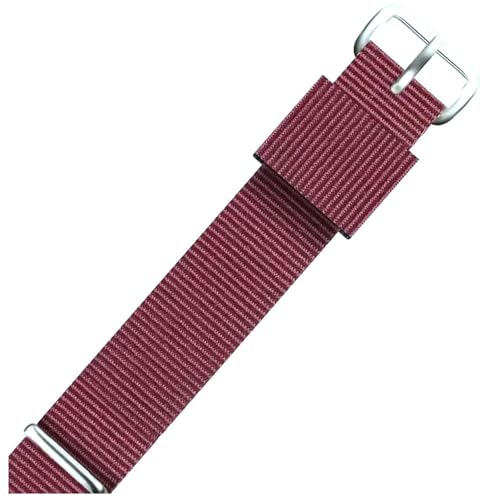 Poyuad 18 mm 20 mm 22 mm, 24,5 cm Länge, atmungsaktives Nylonarmband mit Canvas-Dornschließe – Ersatzbänder für Männer und Frauen,Weinrot-Stahl,18mm Poyuad 18 mm 20 mm 22 mm, 24,5 cm Länge, atmungsaktives Nylonarmband mit Canvas-Dornschließe – Ersatzbänder für Männer und Frauen,Weinrot-Stahl,18mm von Poyuad