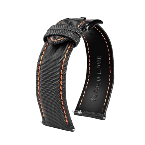 Poyuad 20 mm, 21 mm, 22 mm, 23 mm, 24 mm, 20 cm lang, Nylon-Lederarmband für Herren, Freizeitarmband mit Schnellverschluss, austauschbares Zubehör,20 mm Poyuad 20 mm, 21 mm, 22 mm, 23 mm, 24 mm, 20 cm lang, Nylon-Lederarmband für Herren, Freizeitarmband mit Schnellverschluss, austauschbares Zubehör,20 mm von Poyuad
