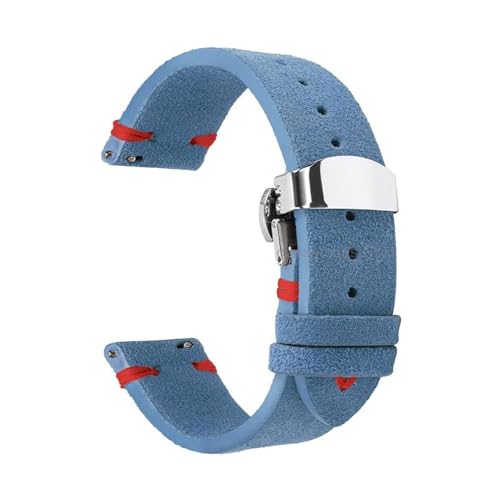 Poyuad 20 mm, 22 mm, 24 mm, Lederarmband für Uhren, Universalarmband, verstellbares und austauschbares Zubehör,20 mm von Poyuad